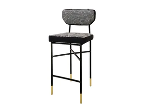 LYN II - High fabric stool with footrest _ ANA ROQUE INTERIORS